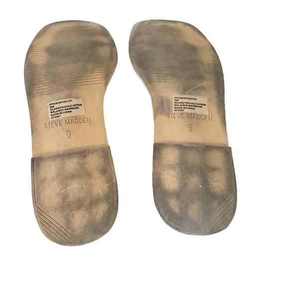 Steve Madden sparkly strappy sandals size 9 silver and crystals - Picture 7 of 7